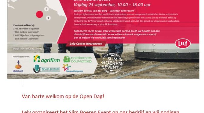 Open Boerderij bij familie van den Burg op 25 september 2020